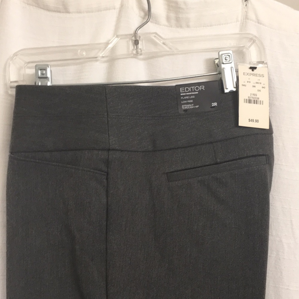 NWT Charcoal Grey Express Editor Pants